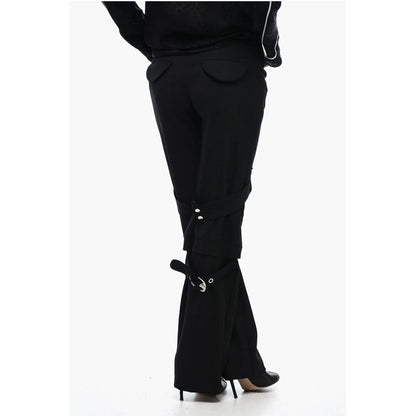 Wool Blended Cargo Pants with Buckle Detailing