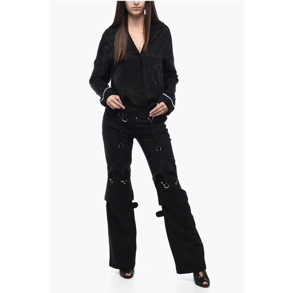 Wool Blended Cargo Pants with Buckle Detailing