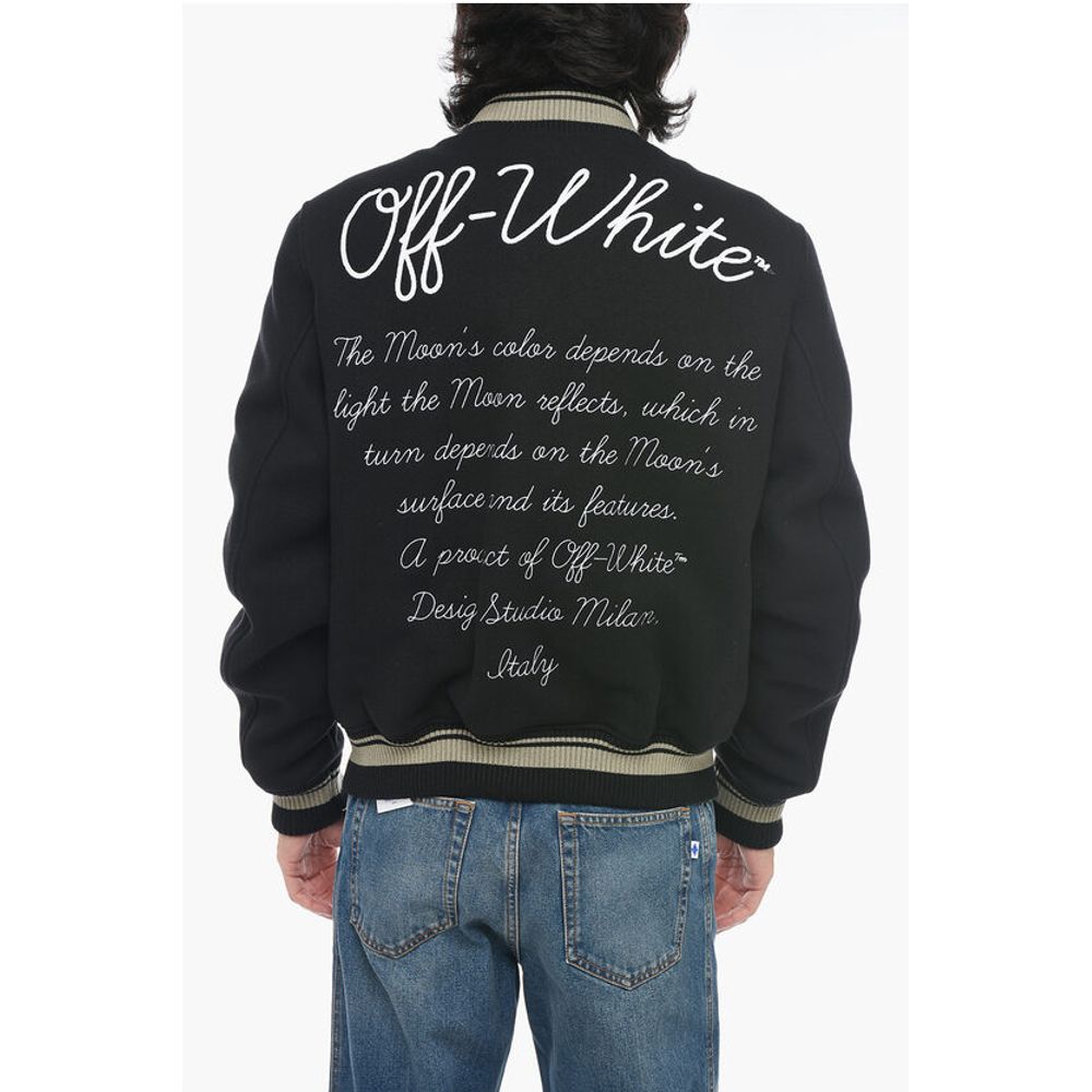 MOON Varsity Bomber with Patchwork