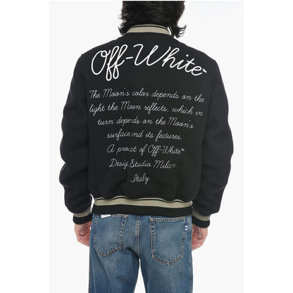 MOON Varsity Bomber with Patchwork