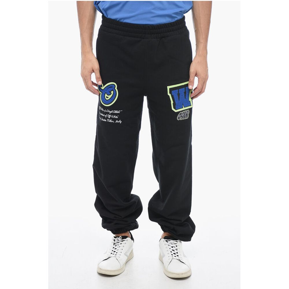 Embroidered VARS Joggers with Patchwork