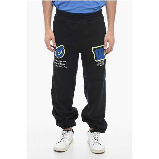 Embroidered VARS Joggers with Patchwork
