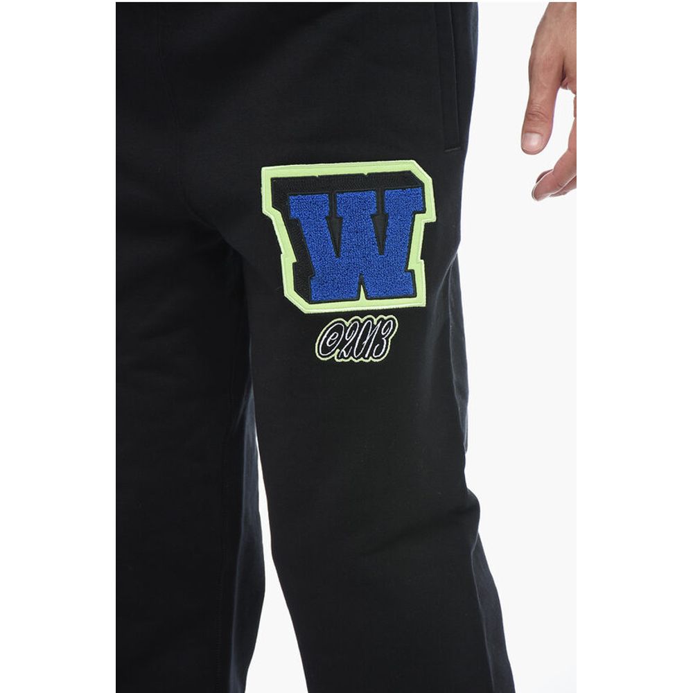 Embroidered VARS Joggers with Patchwork