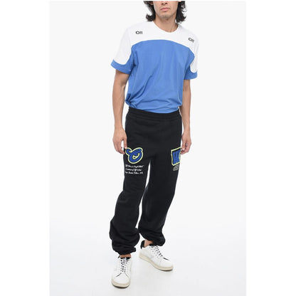 Embroidered VARS Joggers with Patchwork