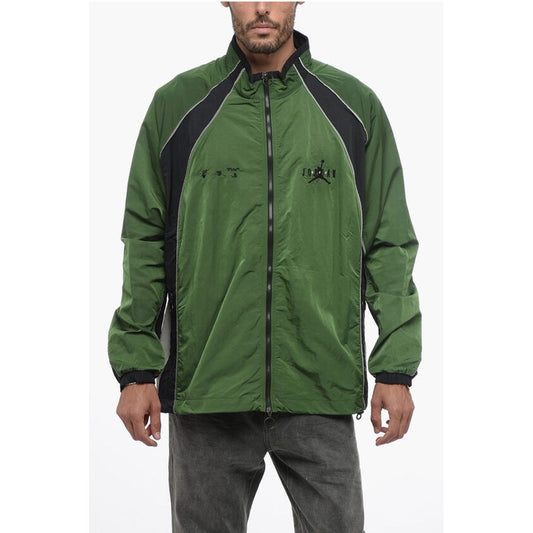 OW X JORDAN Nylon Track Windbreaker with Front Zip