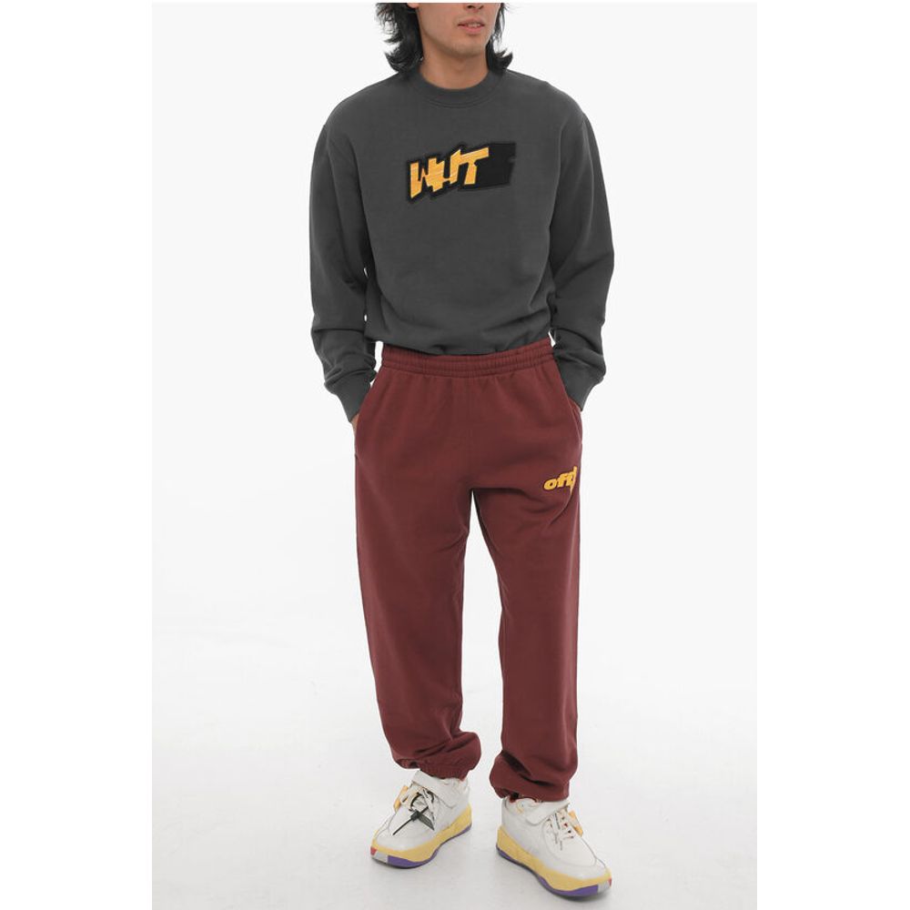 Brushed Cotton Joggers with Drawstring Waist