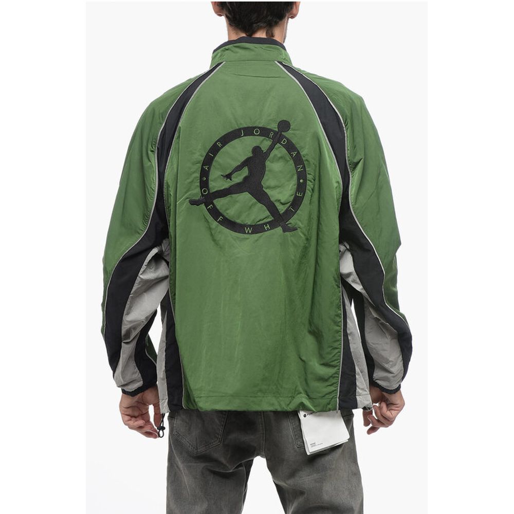 OW X JORDAN Nylon Track Windbreaker with Front Zip
