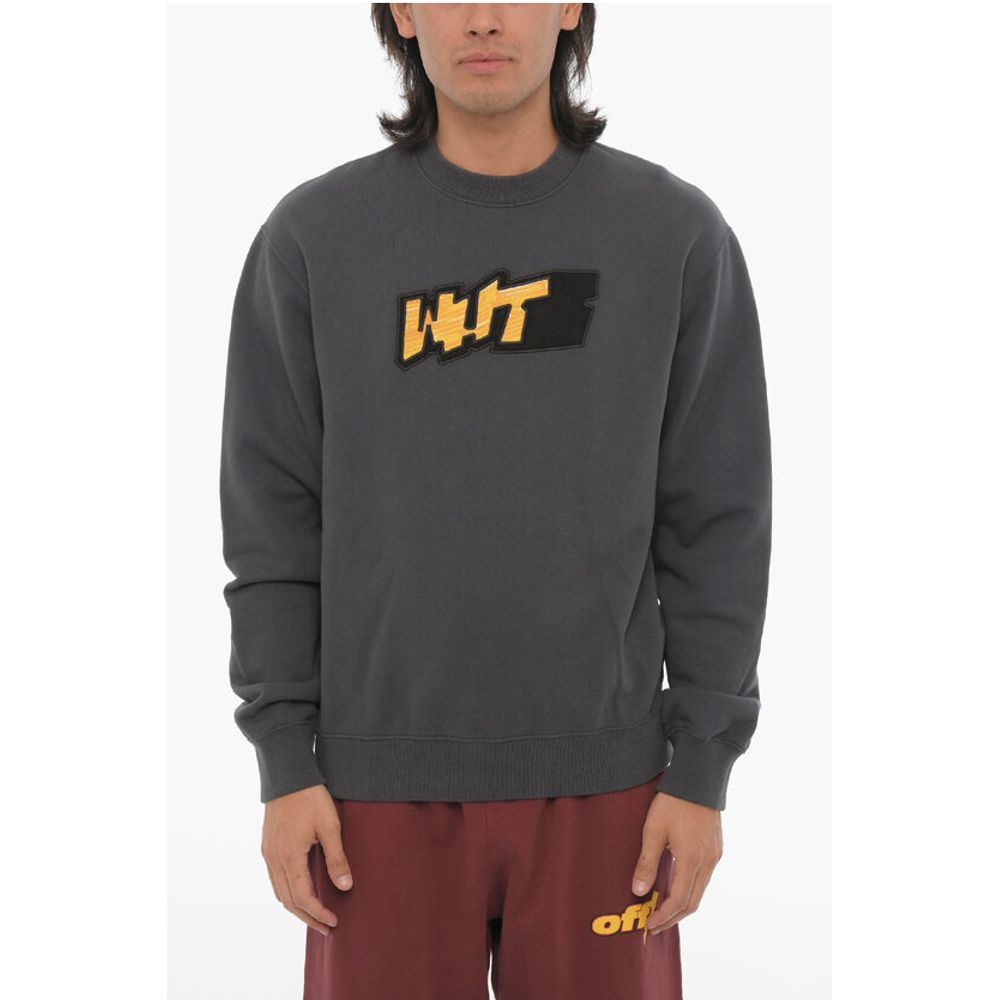 SEASONAL Slim Fit Crew-neck Sweatshirt with Contrasting Deta