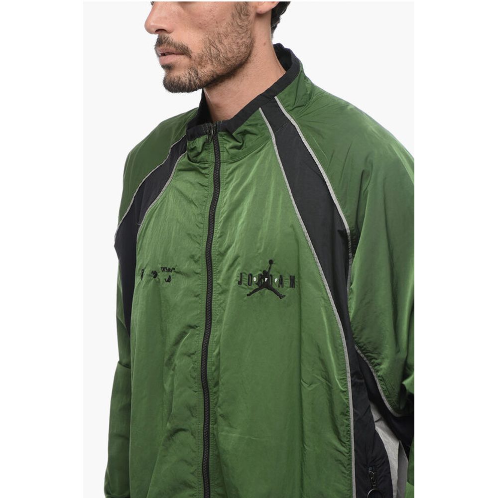 OW X JORDAN Nylon Track Windbreaker with Front Zip