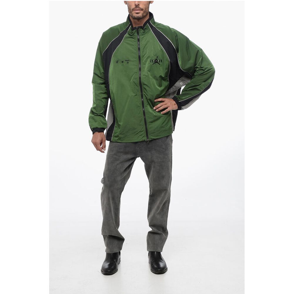 OW X JORDAN Nylon Track Windbreaker with Front Zip