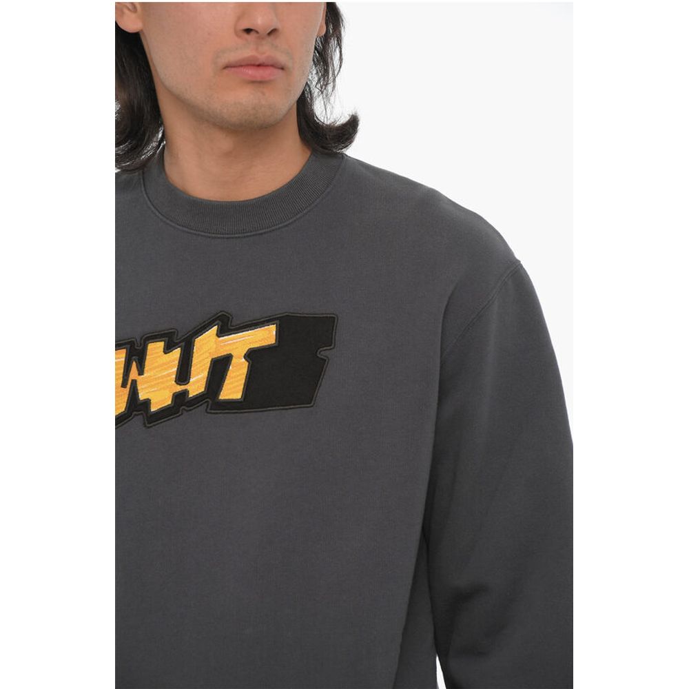 SEASONAL Slim Fit Crew-neck Sweatshirt with Contrasting Deta
