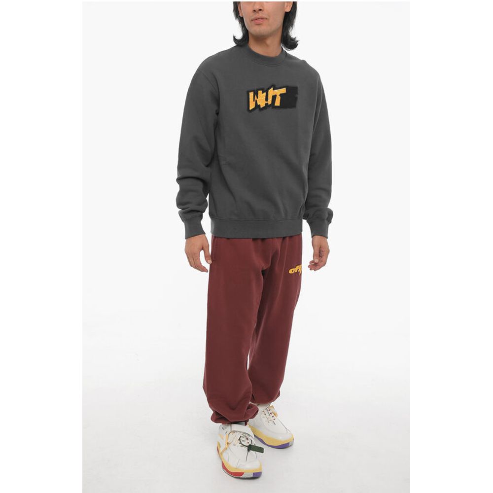 SEASONAL Slim Fit Crew-neck Sweatshirt with Contrasting Deta