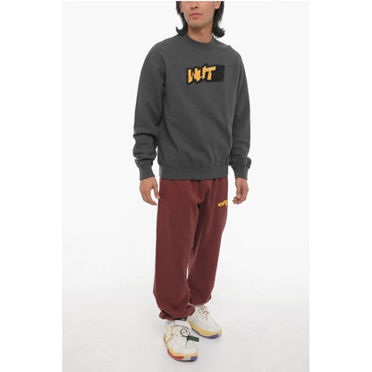 SEASONAL Slim Fit Crew-neck Sweatshirt with Contrasting Deta