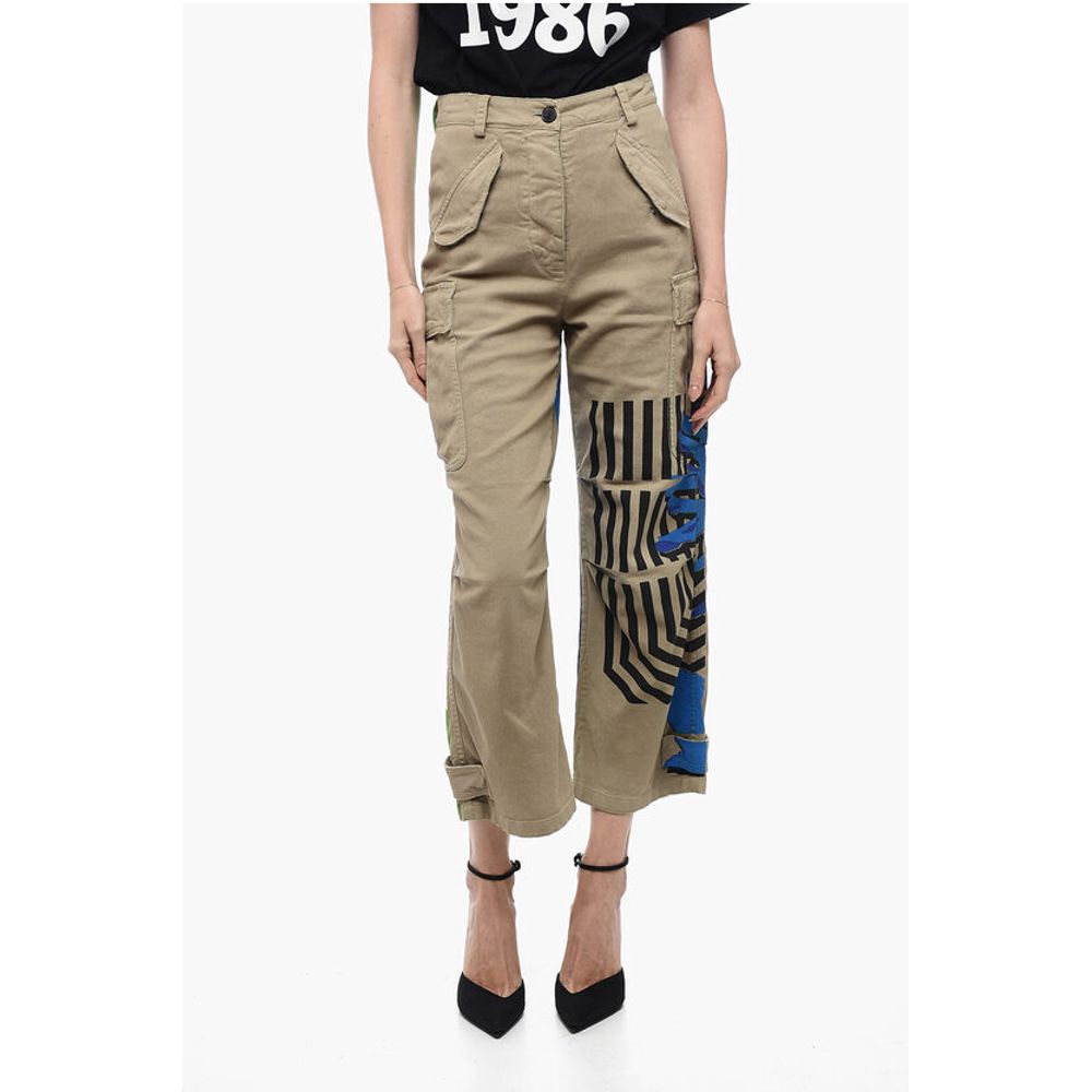 Cargo Pants with FLOWER POP Pattern