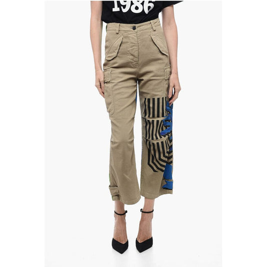 Cargo Pants with FLOWER POP Pattern