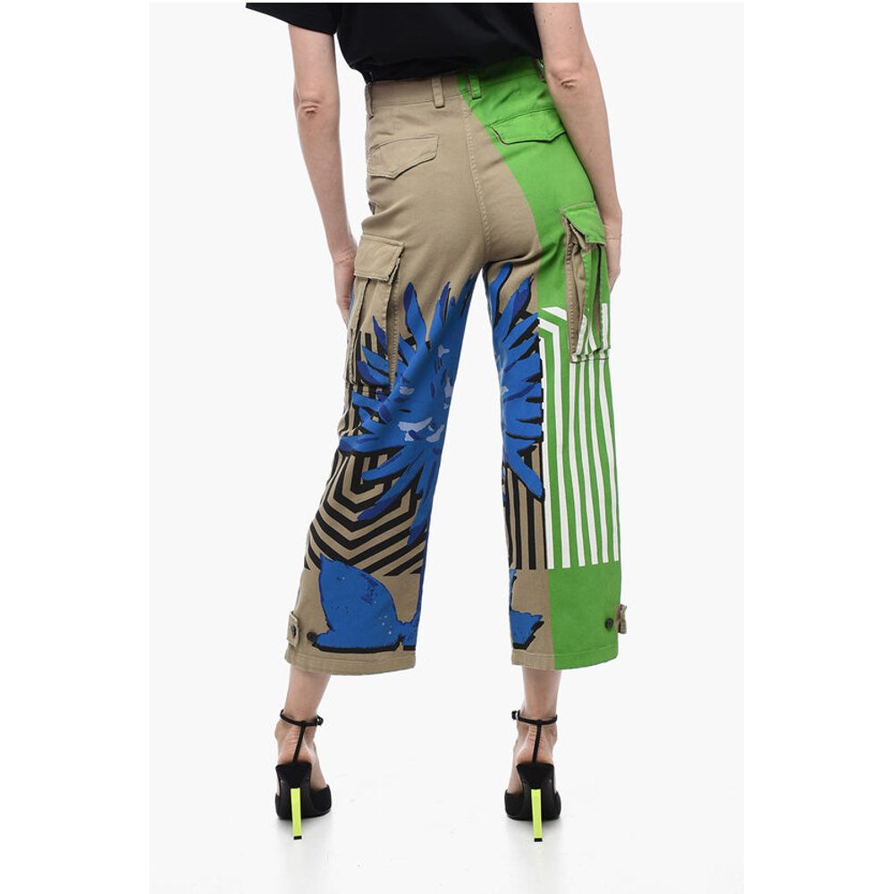 Cargo Pants with FLOWER POP Pattern