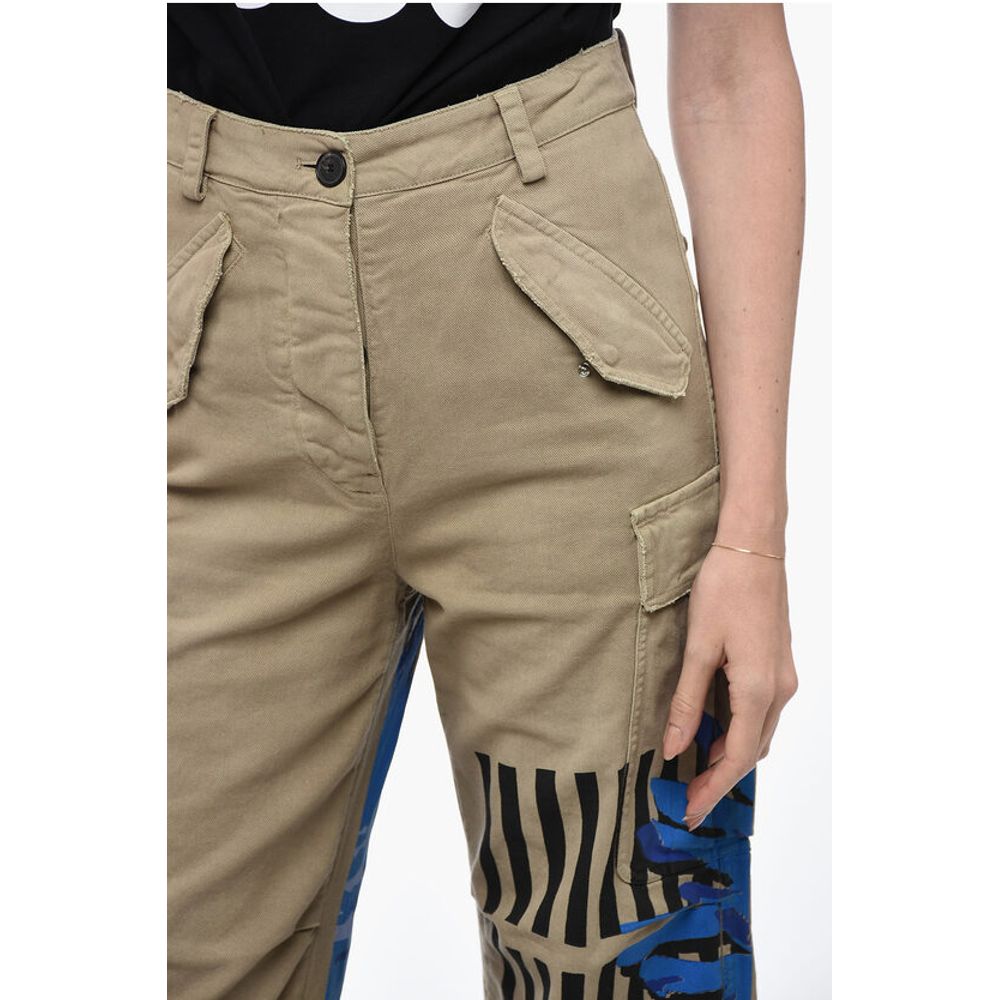 Cargo Pants with FLOWER POP Pattern
