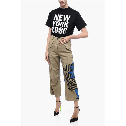 Cargo Pants with FLOWER POP Pattern