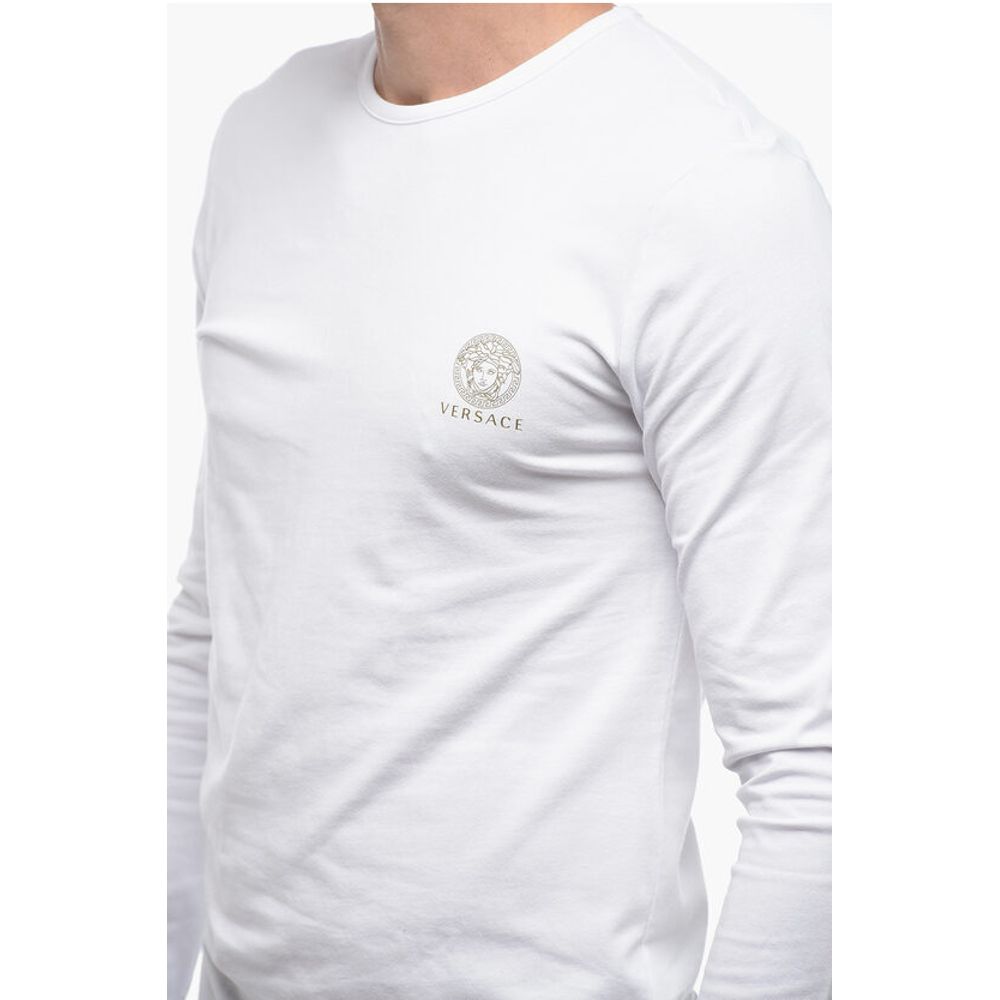 Set 2 Long Sleeved T-shirt with Golden-Effect Logo