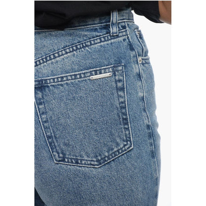 Straight-leg Denims with Distressed Detail