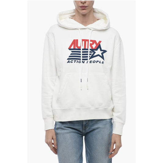 Logo Print Brushed Cotton Hoodie