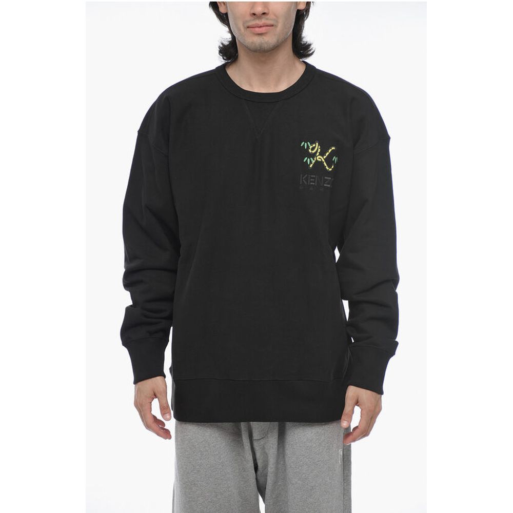Oversized CREST Sweatshirt with Embroidered Logo