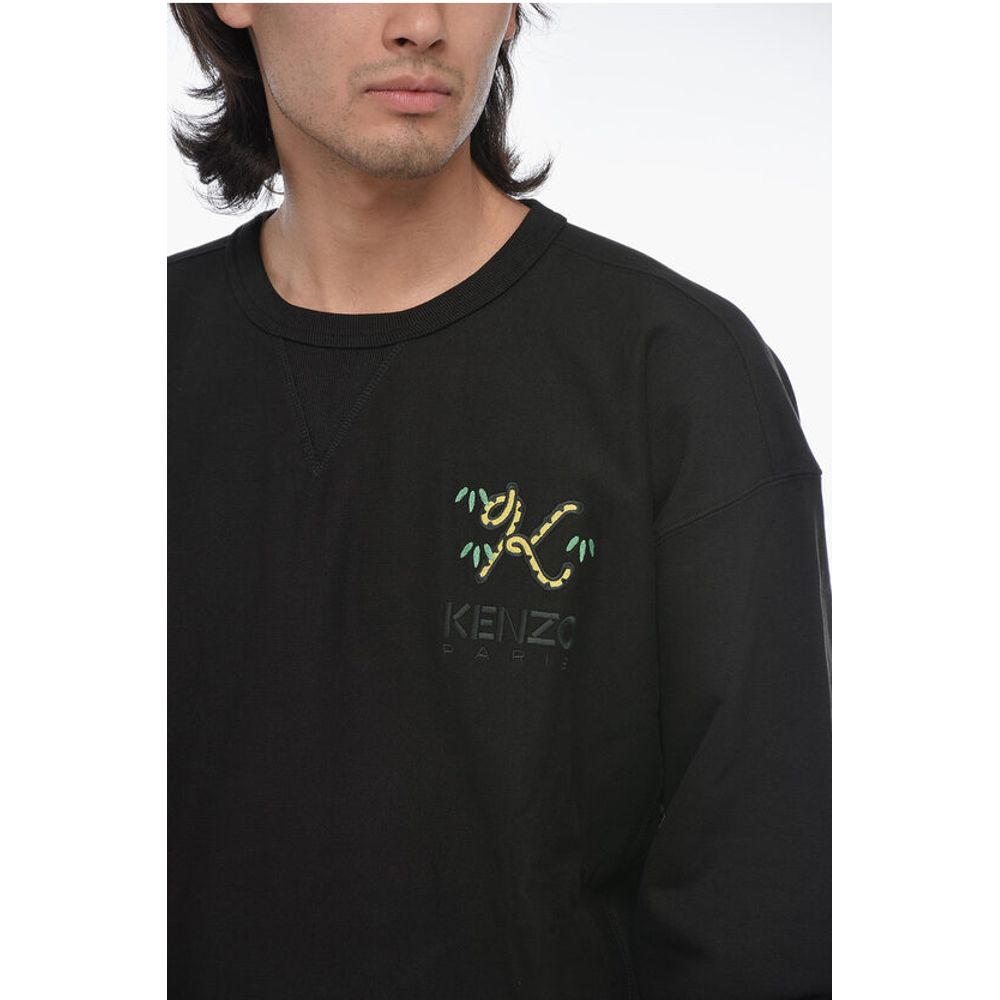 Oversized CREST Sweatshirt with Embroidered Logo