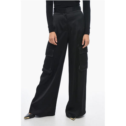 Viscose Palazzo Fit Cargo Pants