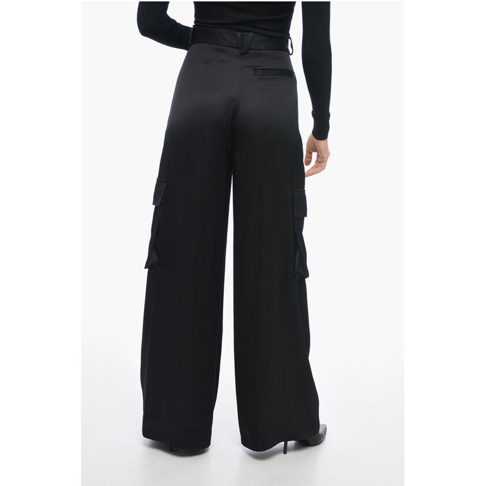 Viscose Palazzo Fit Cargo Pants