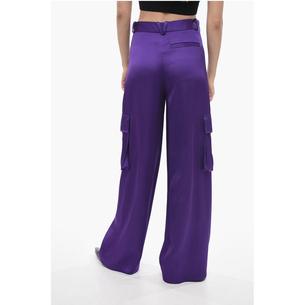 Viscose Palazzo Fit Cargo Pants