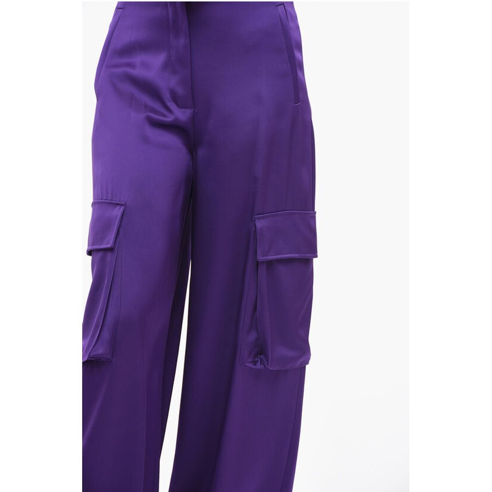 Viscose Palazzo Fit Cargo Pants