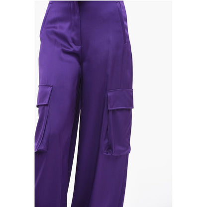 Viscose Palazzo Fit Cargo Pants