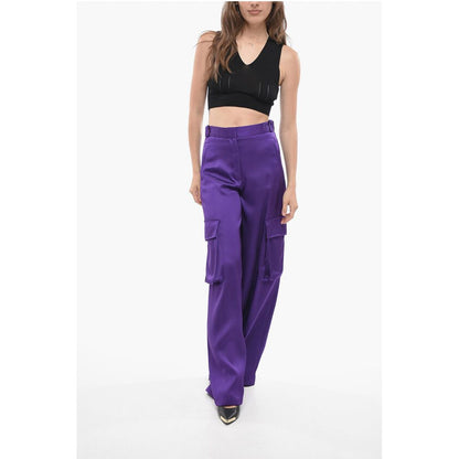 Viscose Palazzo Fit Cargo Pants