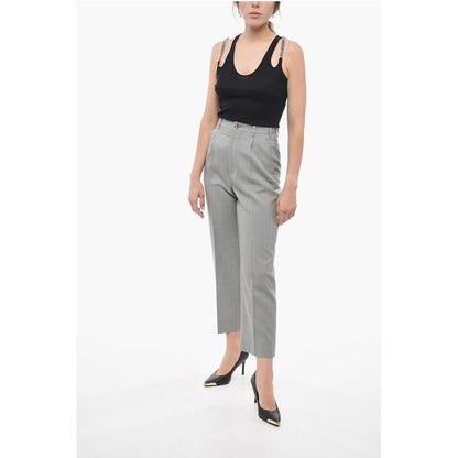 Single-pleated Wool Chinos Pants