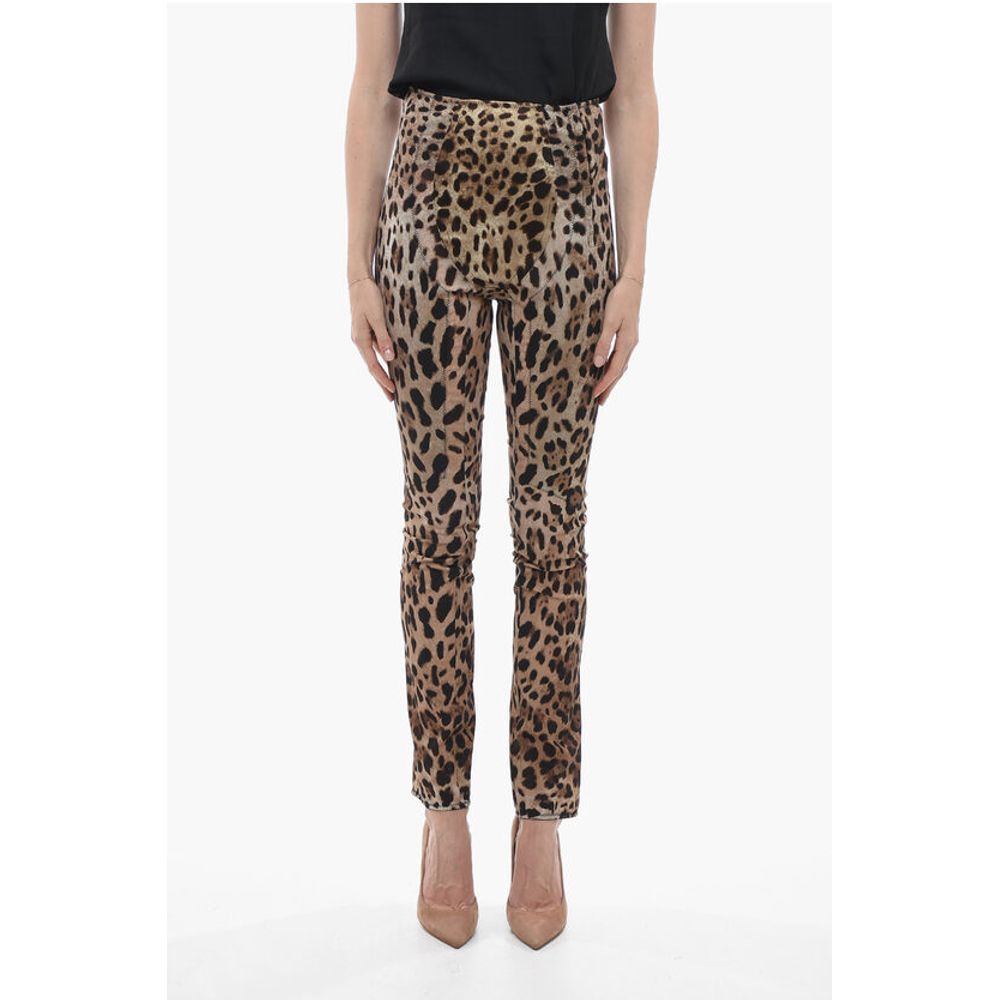 Animal Patterned Skinny Fit Pants