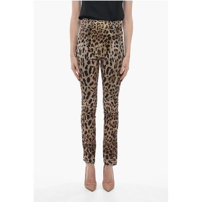 Animal Patterned Skinny Fit Pants