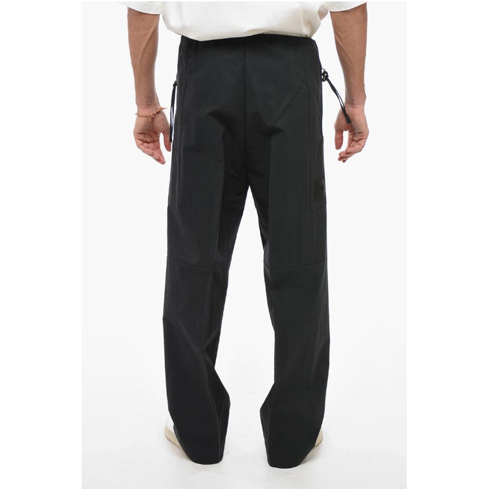 Cotton Blend Cargo Pants with Drawstring