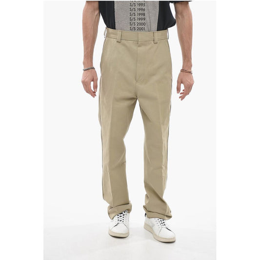 Cotton Blend Chinos Pants with Hidden Closure