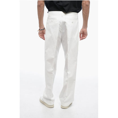 High-waisted Chino Pants with Front Pleats