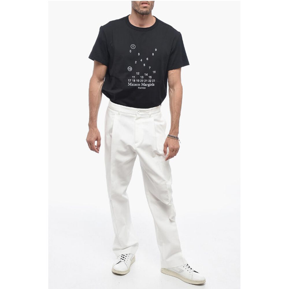 High-waisted Chino Pants with Front Pleats