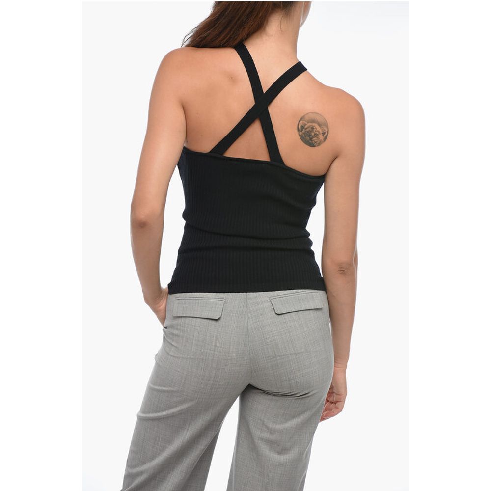 Ribbed Design Knitted Tank Top