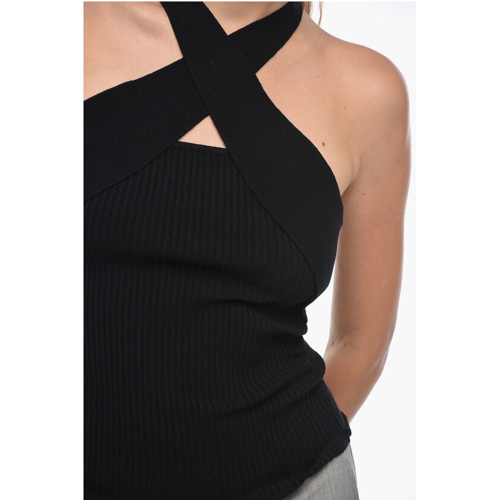 Ribbed Design Knitted Tank Top