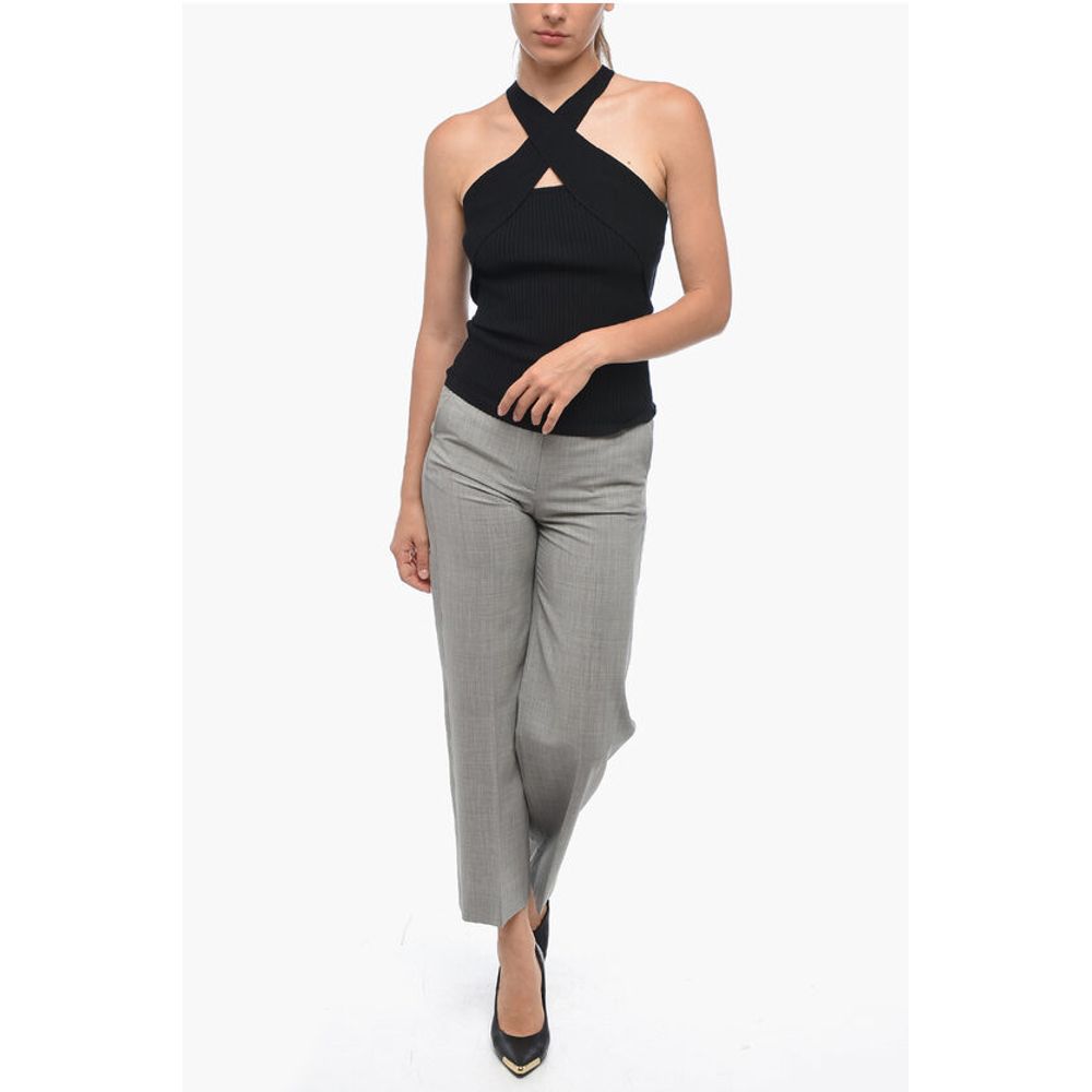 Ribbed Design Knitted Tank Top