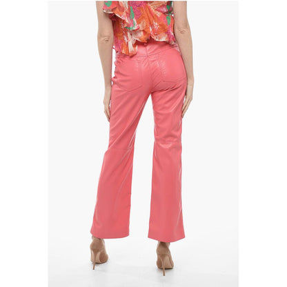 5 Pocket Straight Fit Eco-leather Pants