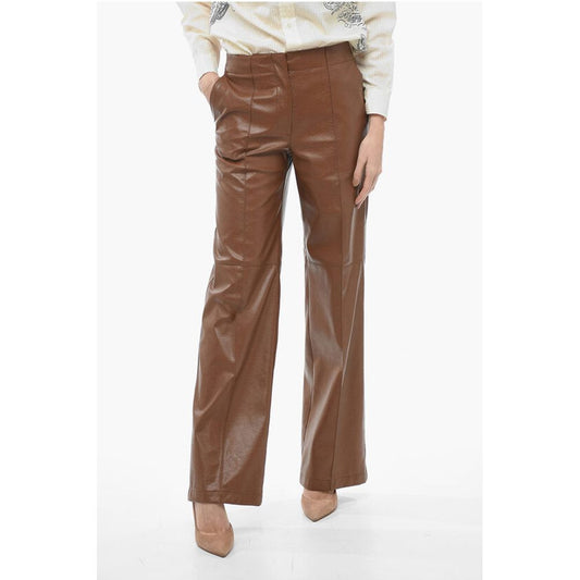 Straight Fit Eco-leather Pants