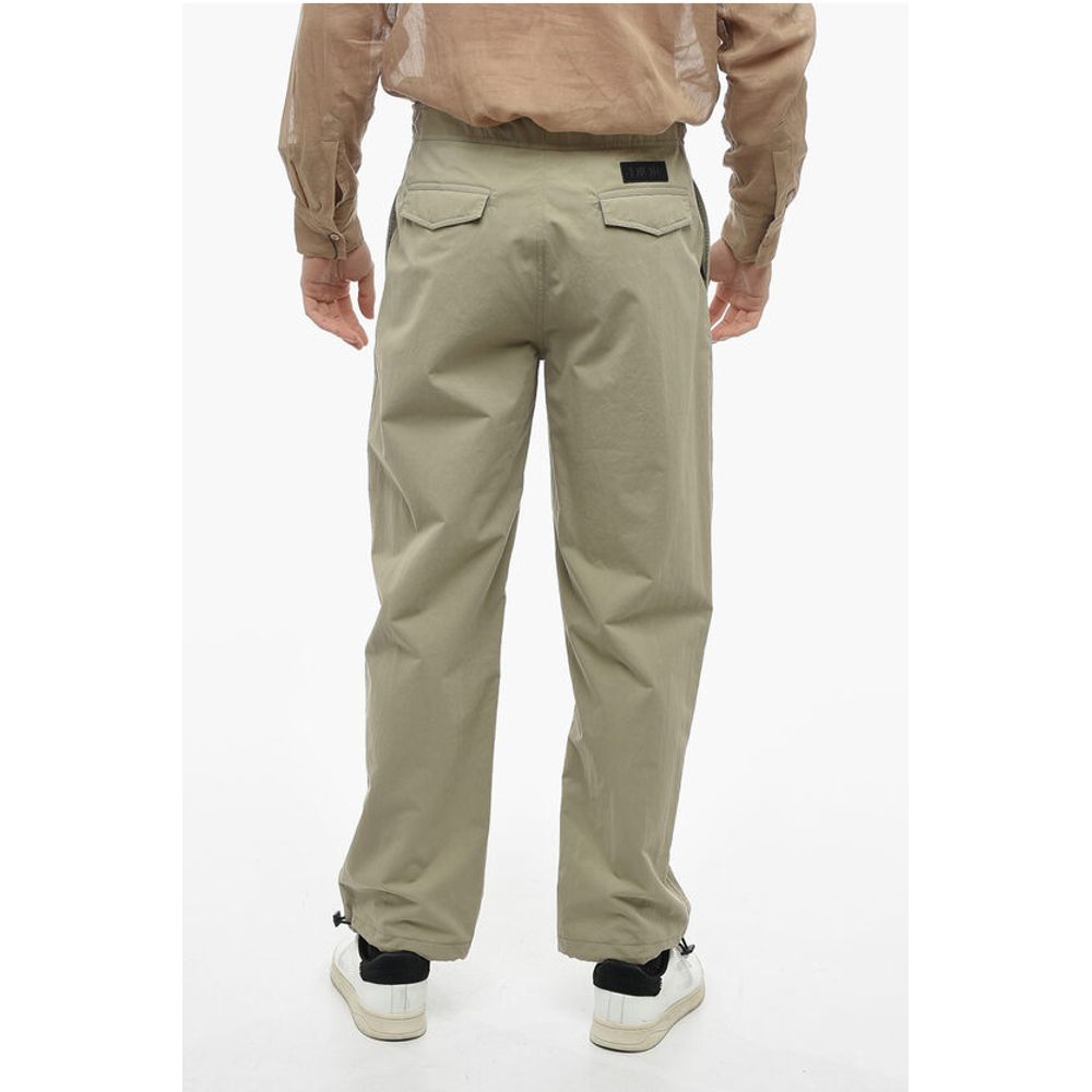 Buckled Cargo Pants with Drawstring at the Hem
