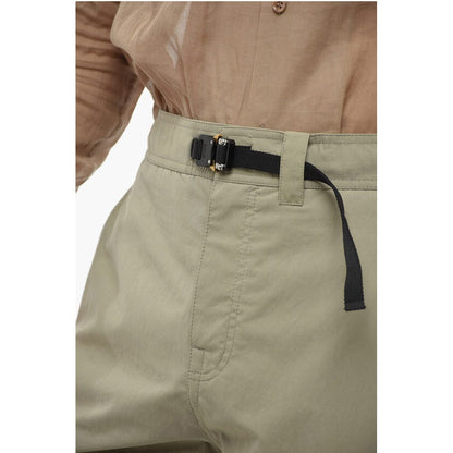 Buckled Cargo Pants with Drawstring at the Hem