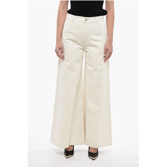 5 Pocket Cotton Blend Palazzo Pants