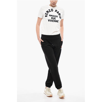 Brushed Cotton CREST LOGO Sweatpants with Cuffs