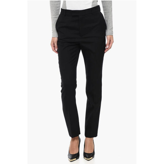 Wool Gabardine Pants with Front Pleats
